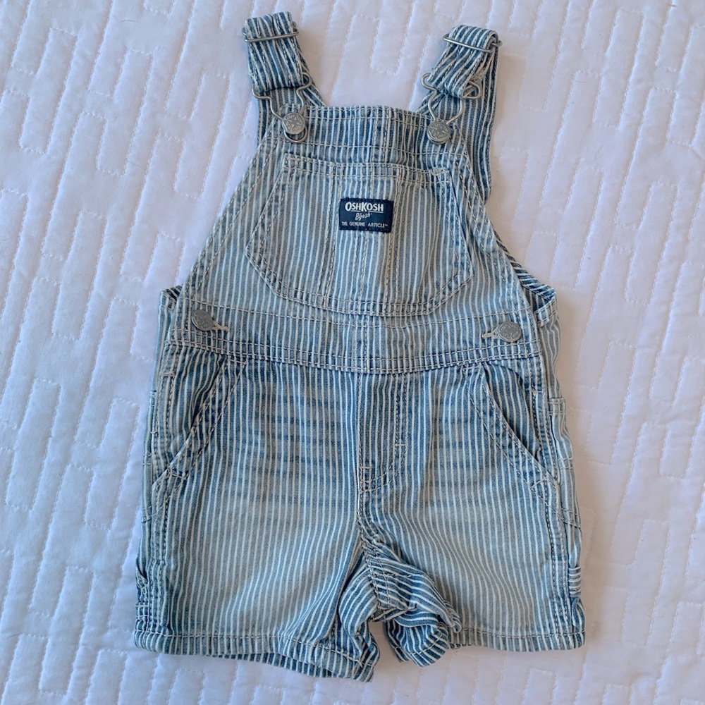 OshKosh Seersucker Bib Overalls